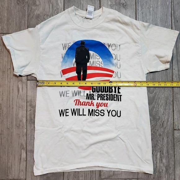 President Barack‎ Obama Goodbye T Shirt Mens Medium White Presidency Tour 2016 - Picture 3 of 5